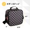 Superio Insulated Lunch Bag with Containers, Thermal Lined Lunch Box, Grey Checked